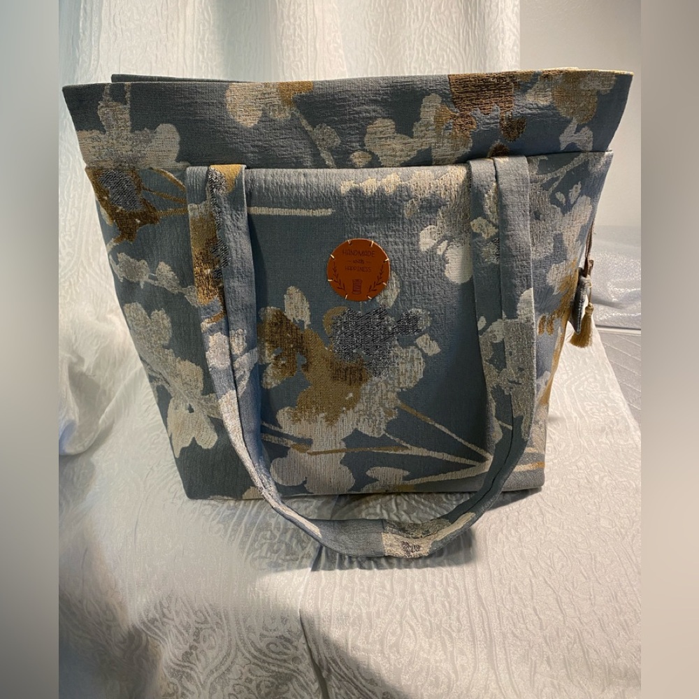 Handmade Tall Cherry Blossom Tote